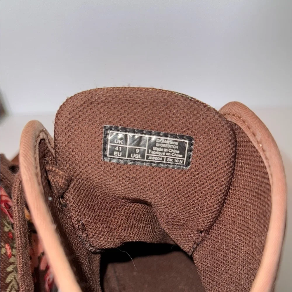 Dr. Martens Floral Brown High-Top Sneakers Women’s size 9 - Picture 7 of 11